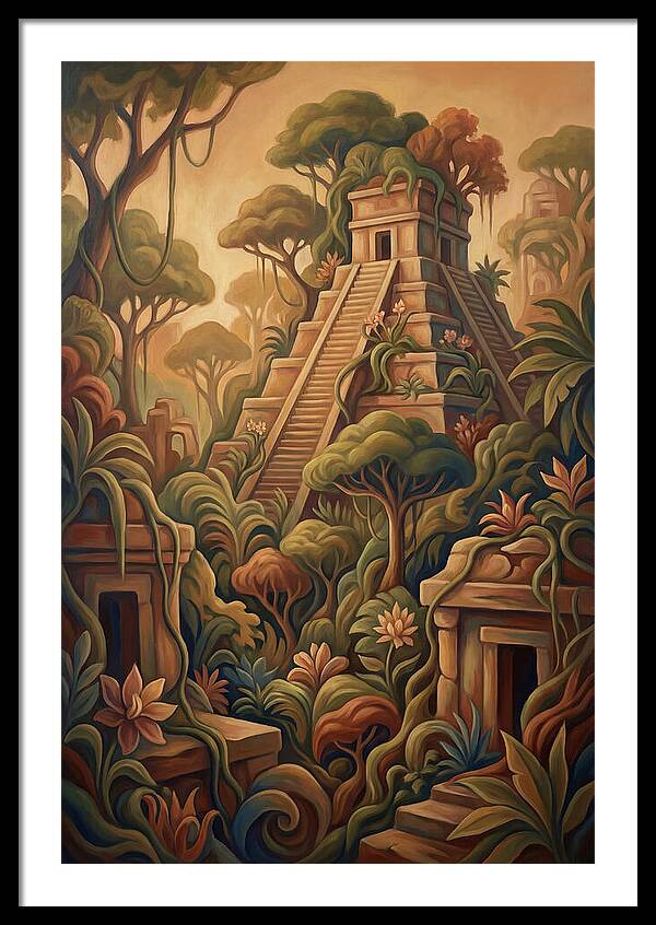 Colorful Stepped Pyramid Temple