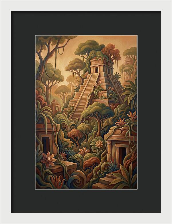 Colorful Stepped Pyramid Temple