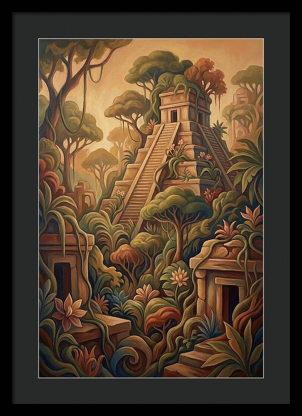Colorful Stepped Pyramid Temple