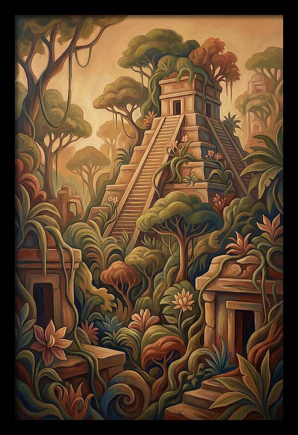 Colorful Stepped Pyramid Temple