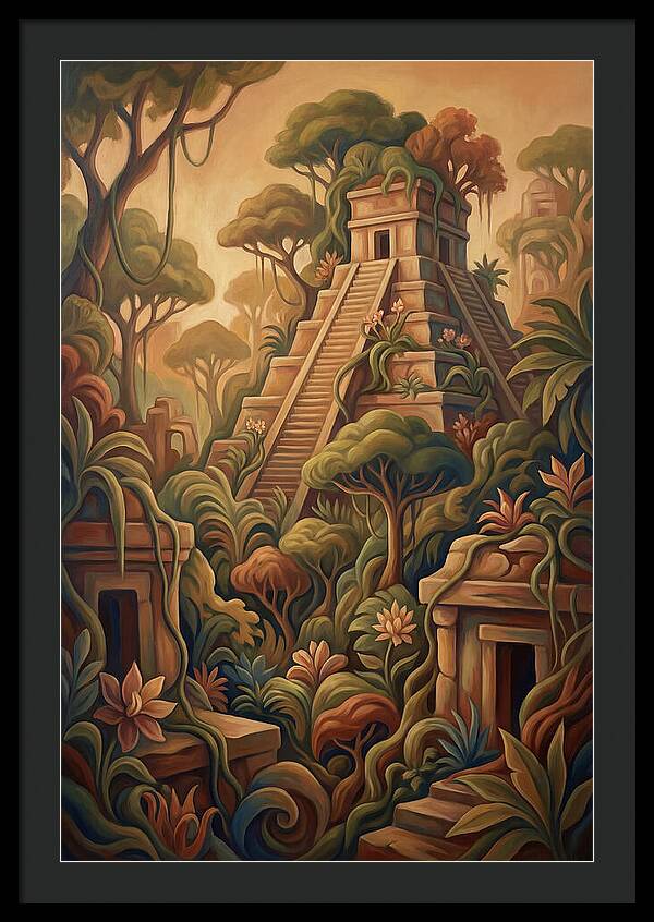 Colorful Stepped Pyramid Temple