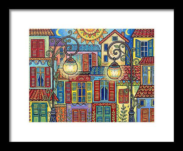 Colorful Street Corner Scene