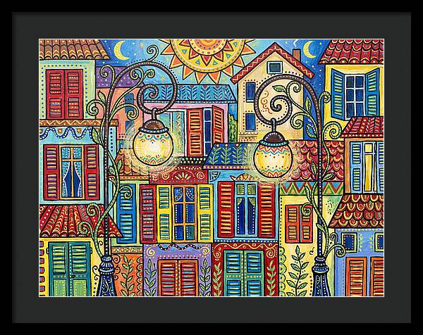 Colorful Street Corner Scene