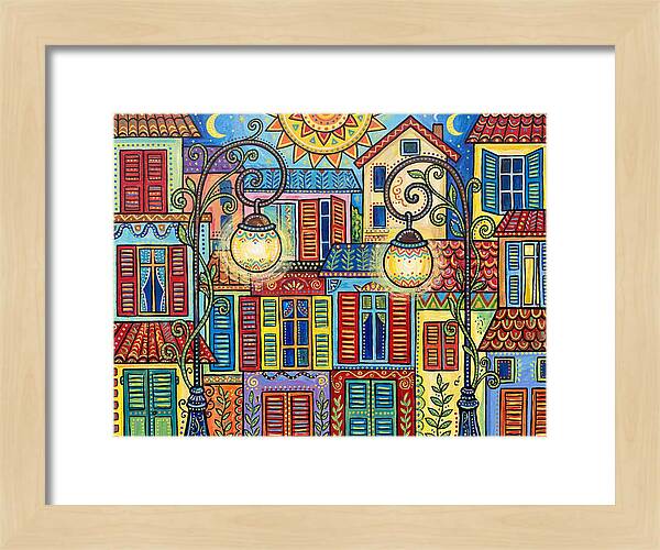 Colorful Street Corner Scene