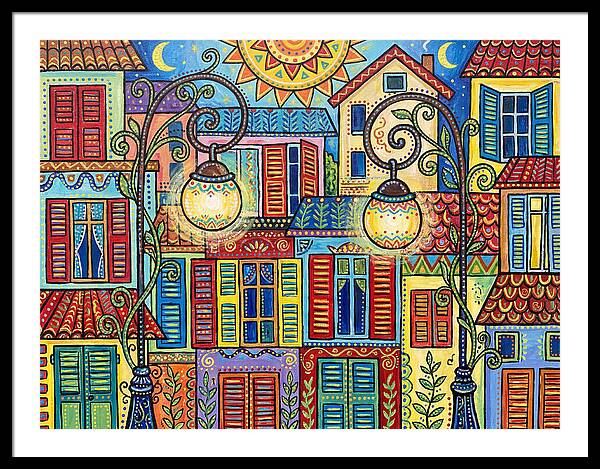 Colorful Street Corner Scene