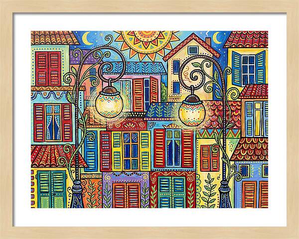 Colorful Street Corner Scene