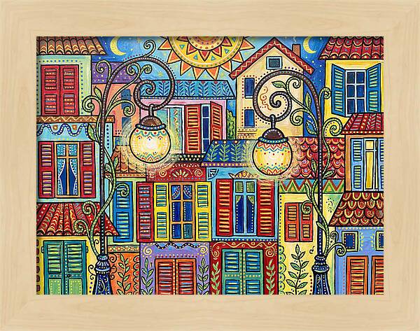 Colorful Street Corner Scene