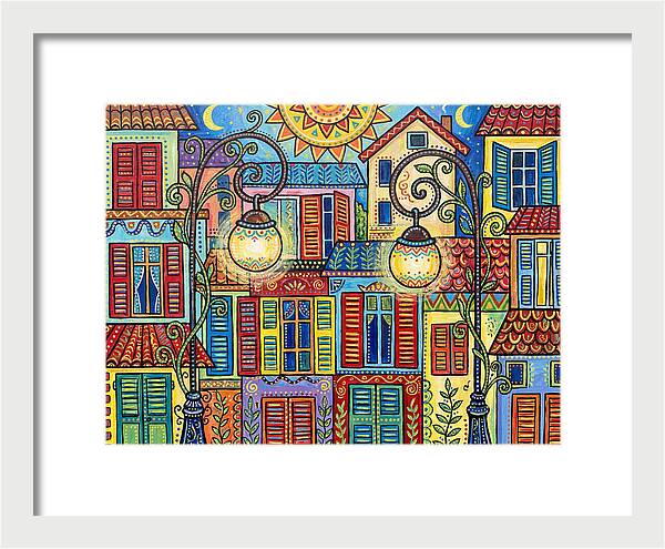 Colorful Street Corner Scene