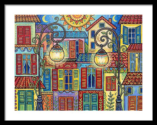 Colorful Street Corner Scene
