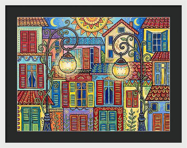 Colorful Street Corner Scene
