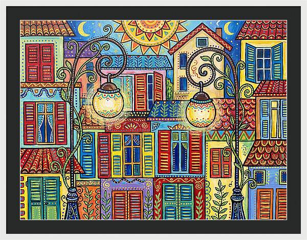 Colorful Street Corner Scene