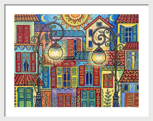 Colorful Street Corner Scene