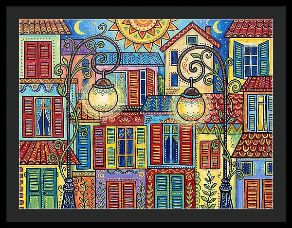 Colorful Street Corner Scene
