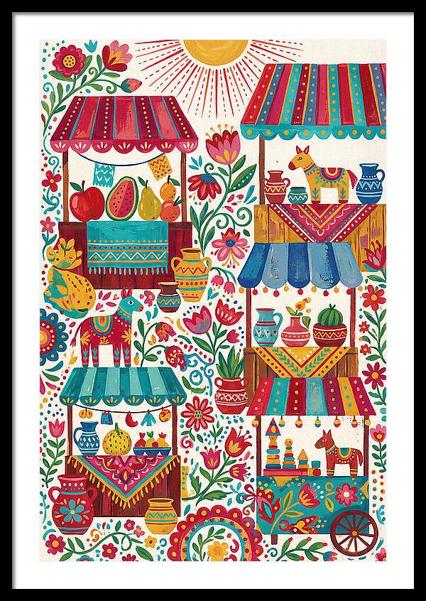 Colorful Street Market Scene