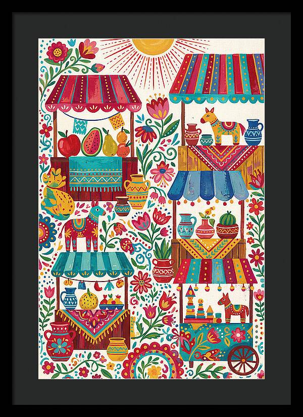 Colorful Street Market Scene