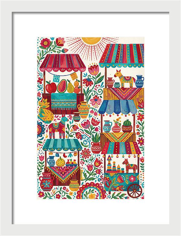 Colorful Street Market Scene