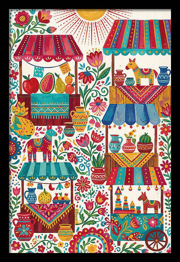 Colorful Street Market Scene