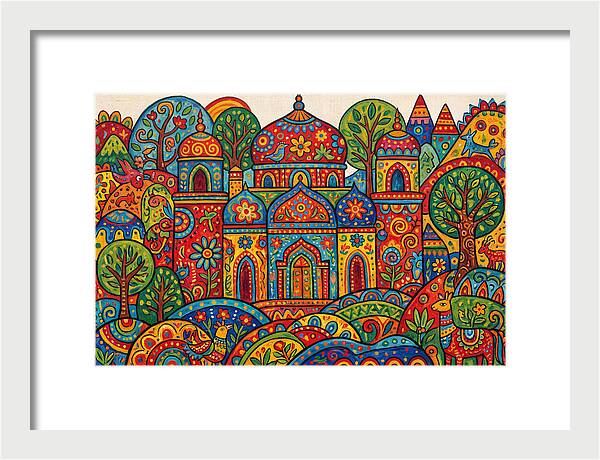 Colorful Temple Landscape