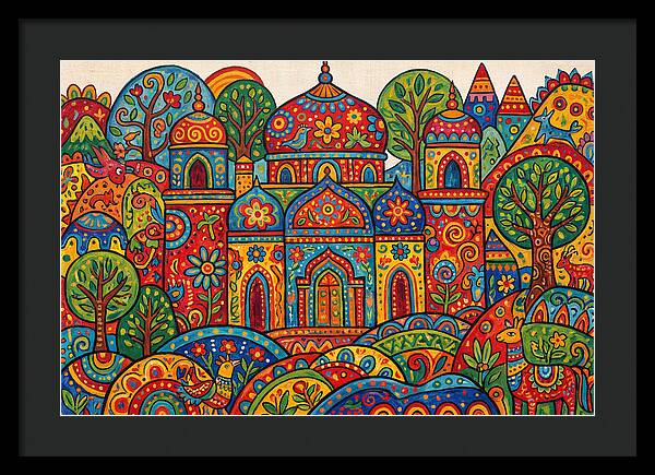 Colorful Temple Landscape