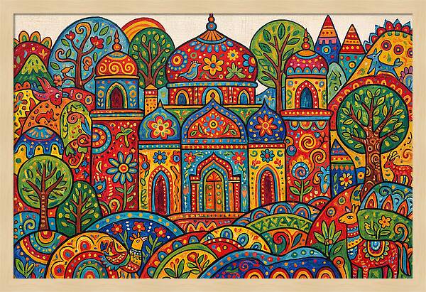 Colorful Temple Landscape