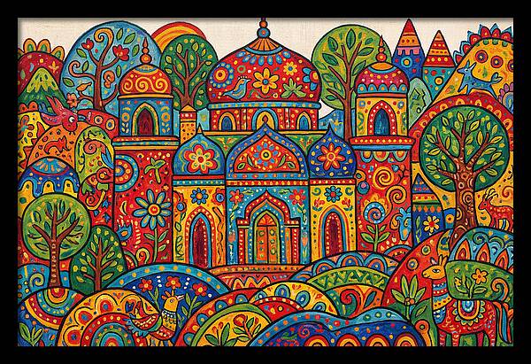 Colorful Temple Landscape