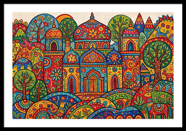 Colorful Temple Landscape