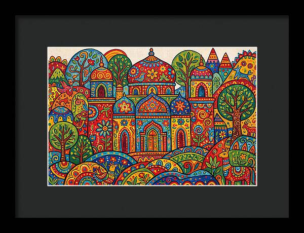 Colorful Temple Landscape