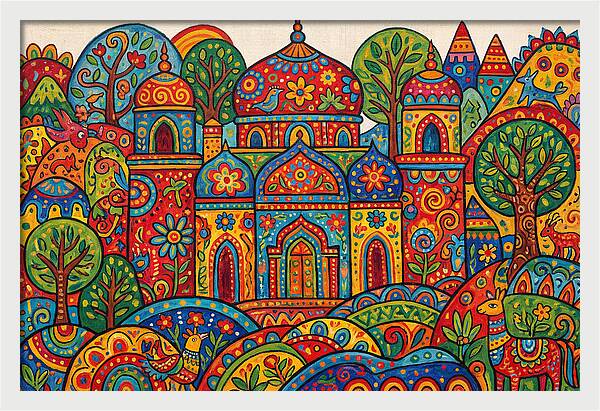 Colorful Temple Landscape