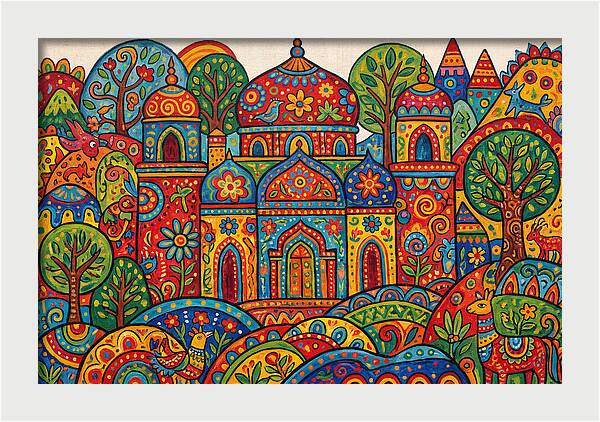 Colorful Temple Landscape