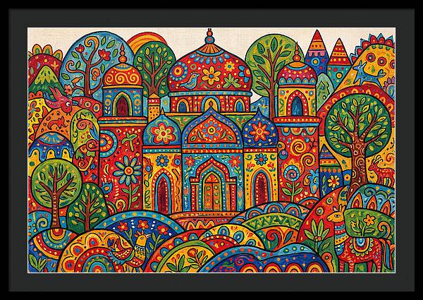 Colorful Temple Landscape