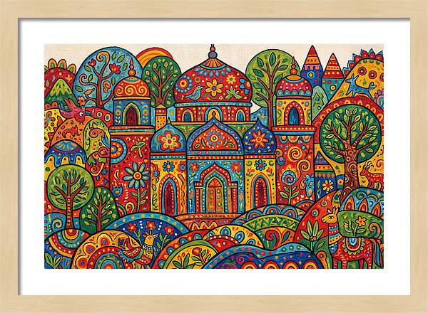 Colorful Temple Landscape