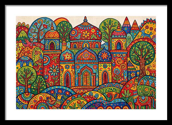 Colorful Temple Landscape