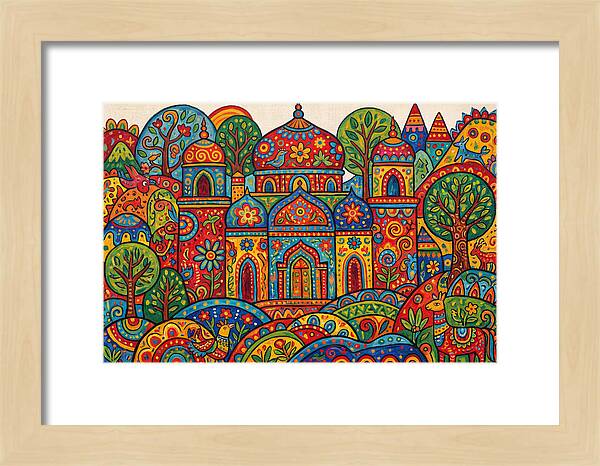 Colorful Temple Landscape