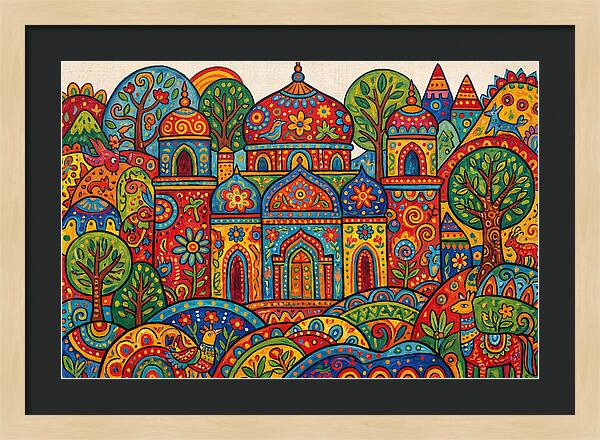 Colorful Temple Landscape