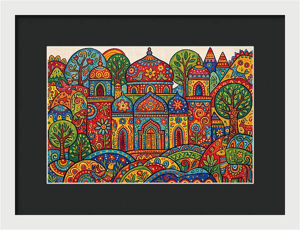 Colorful Temple Landscape
