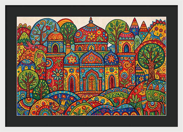 Colorful Temple Landscape