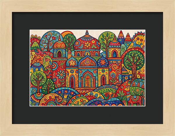 Colorful Temple Landscape