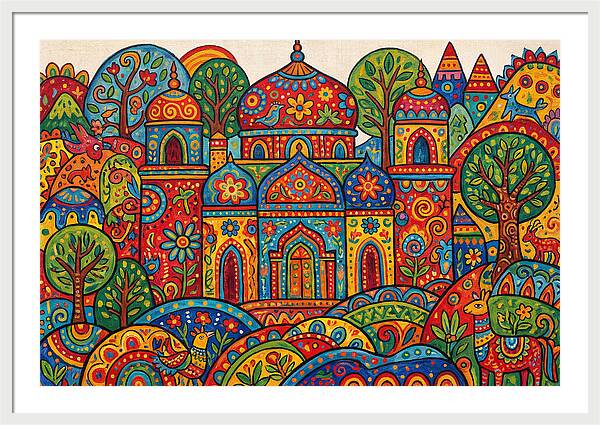 Colorful Temple Landscape