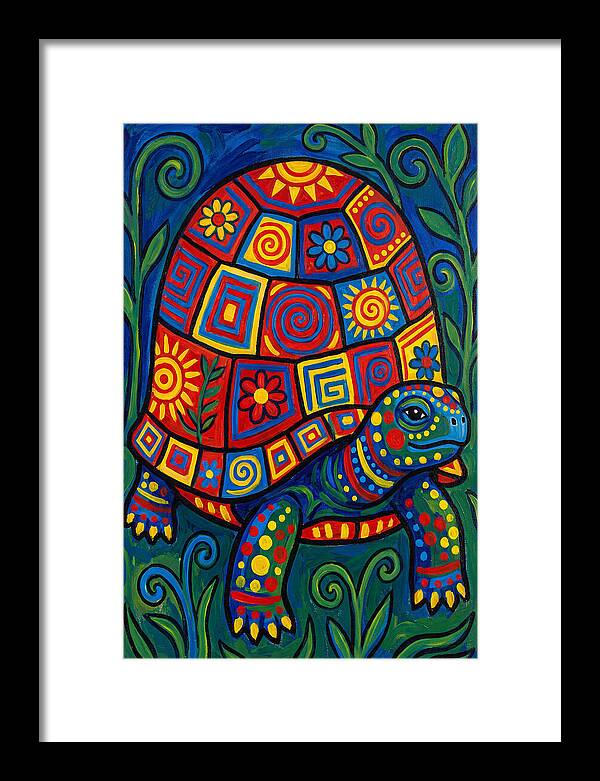 Colorful Tortoise Folk Art