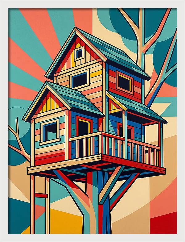 Colorful Treehouse Delight