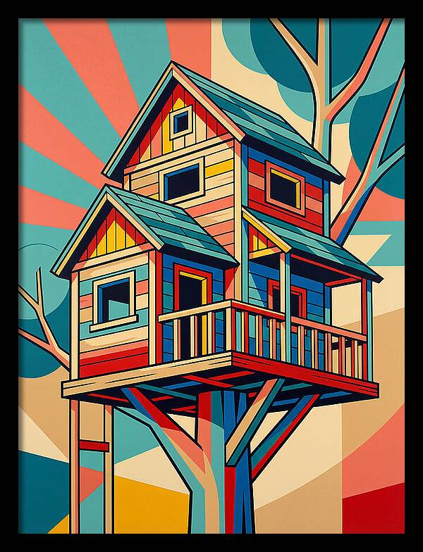 Colorful Treehouse Delight