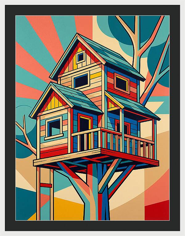 Colorful Treehouse Delight