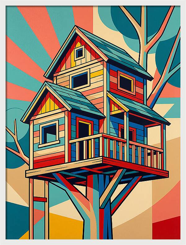 Colorful Treehouse Delight