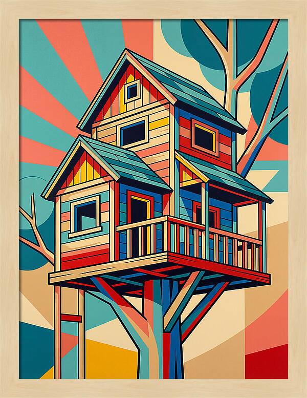 Colorful Treehouse Delight
