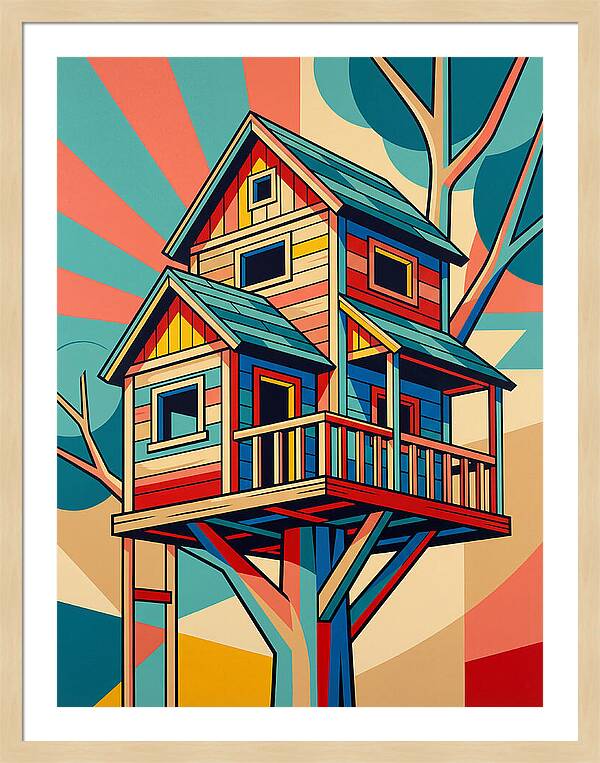 Colorful Treehouse Delight
