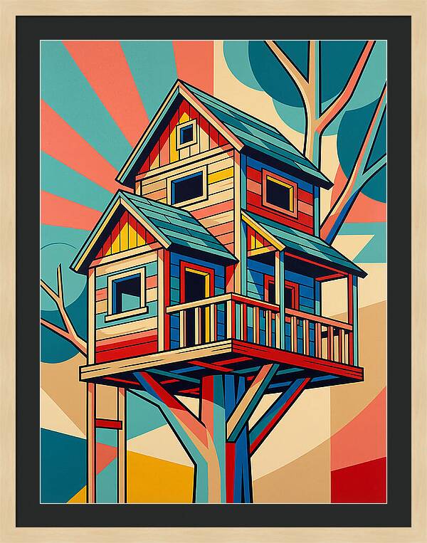 Colorful Treehouse Delight