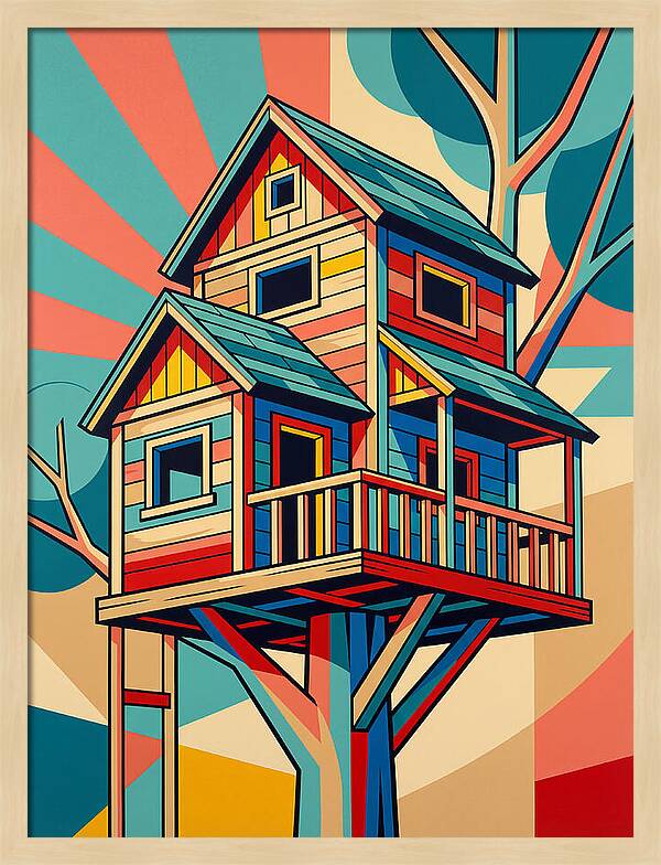 Colorful Treehouse Delight