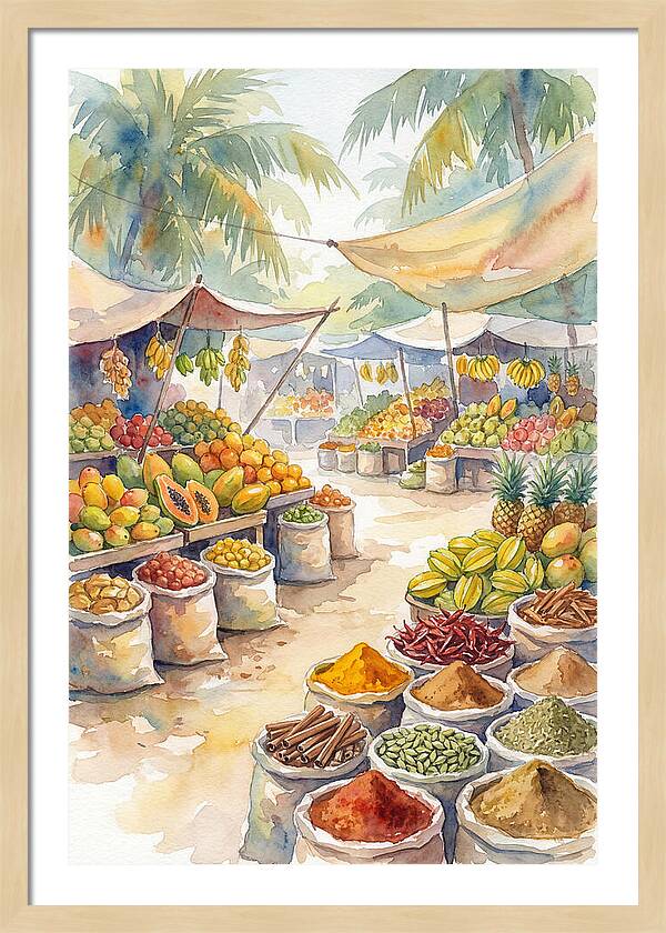 Colorful Tropical Market