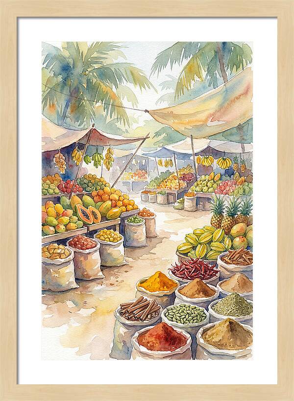 Colorful Tropical Market
