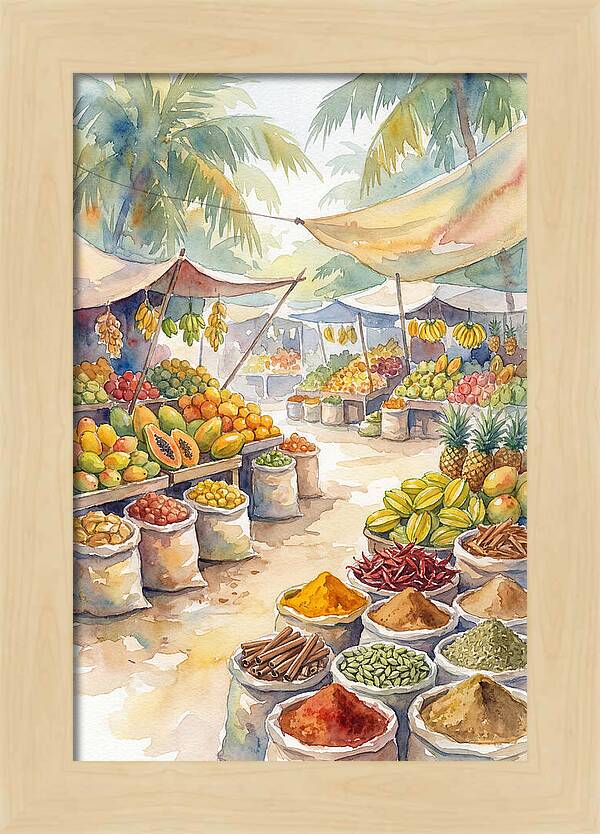 Colorful Tropical Market